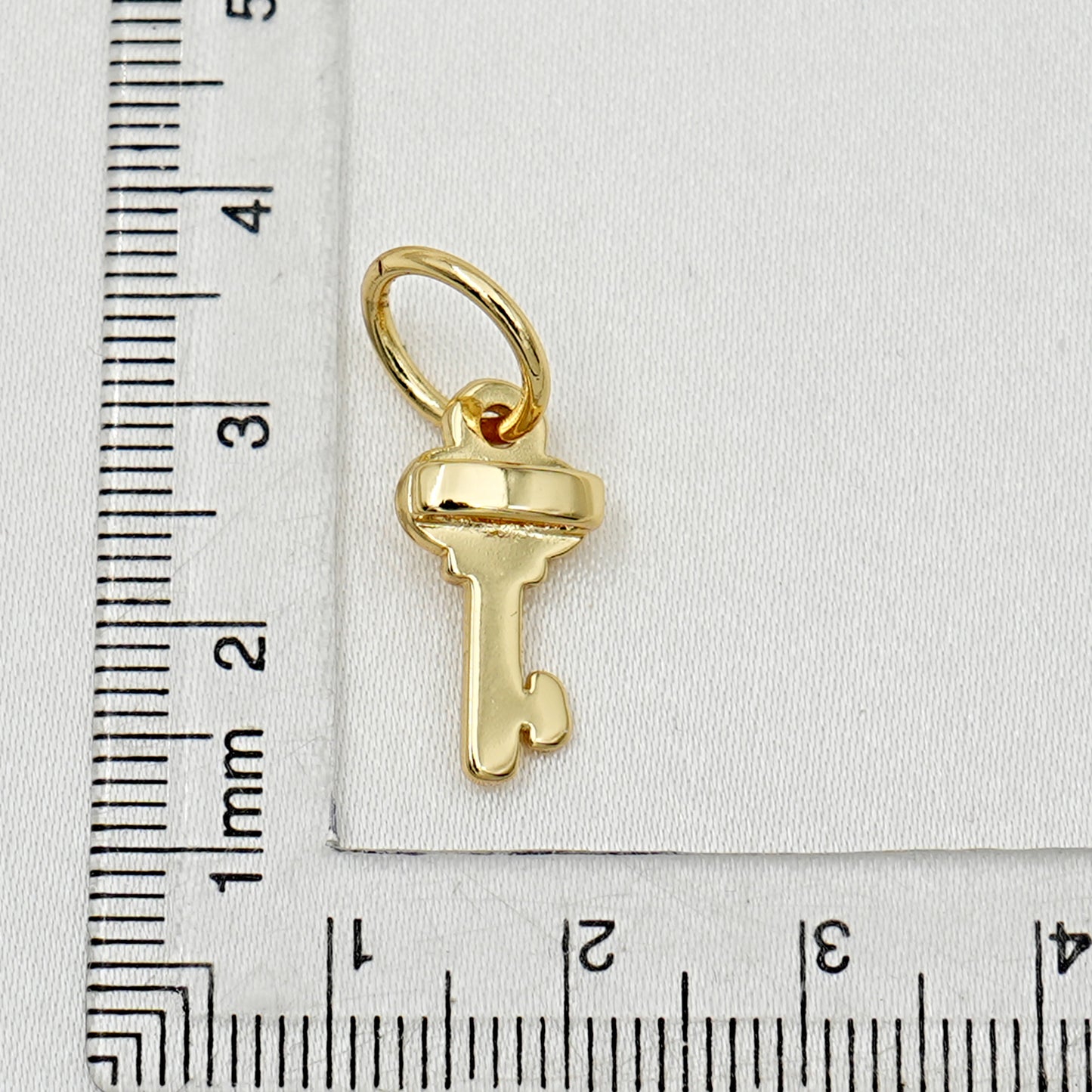 Gold Lock & Key Charm Set