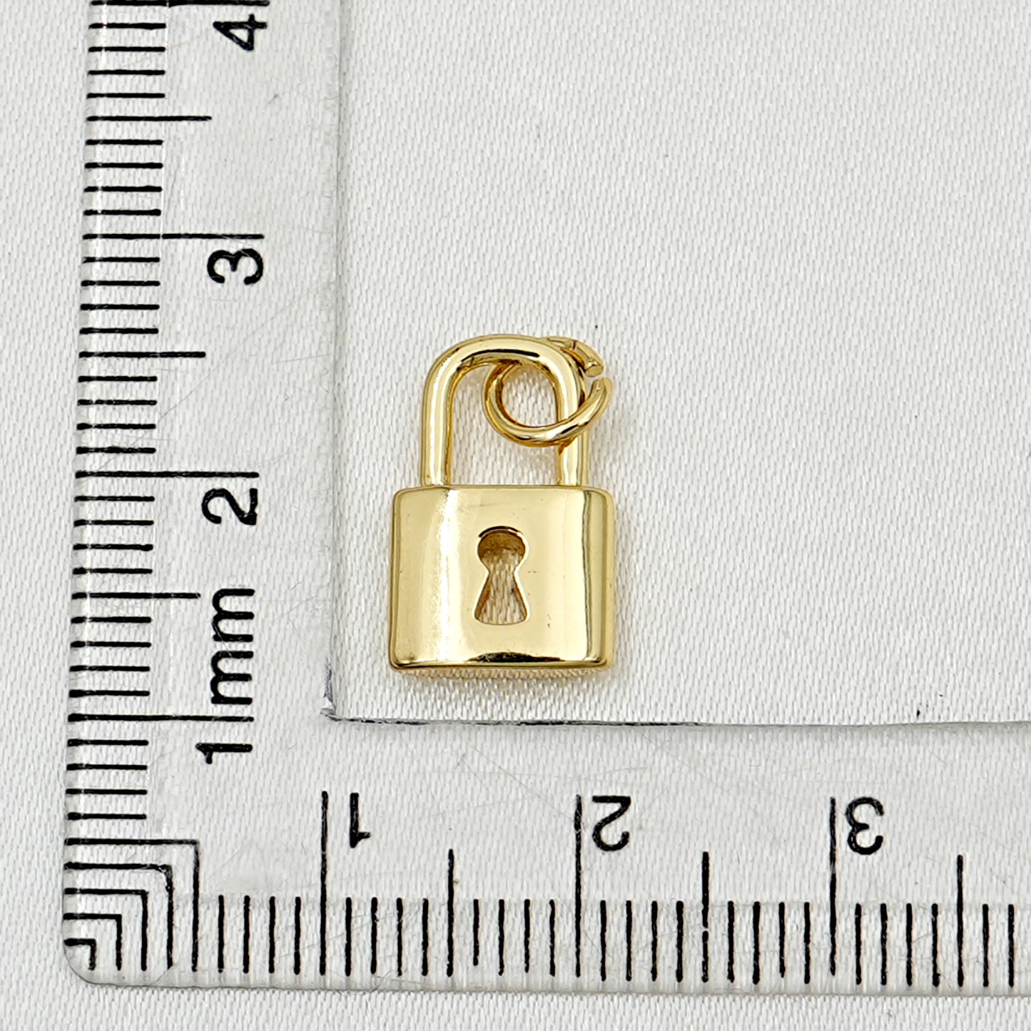 Gold Lock & Key Charm Set