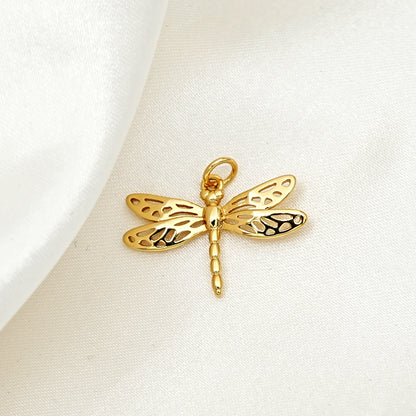 Gold Filled Dragonfly Charm For Bracelet Necklace