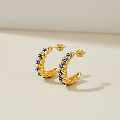 Evil Eye Hoop Earrings
