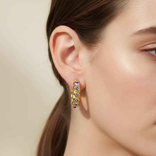 Evil Eye Hoop Earrings