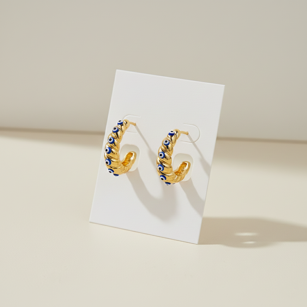 Evil Eye Hoop Earrings