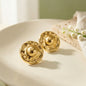 Vintage Gold Dome Stud Earrings
