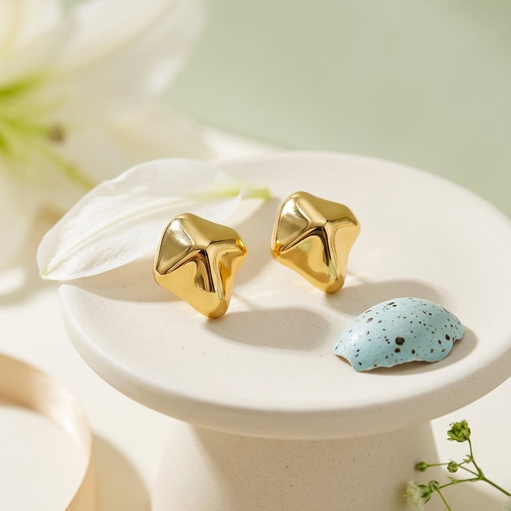 Modern Sculpted Statement Earrings