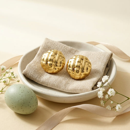 Big Dome Stud Earrings