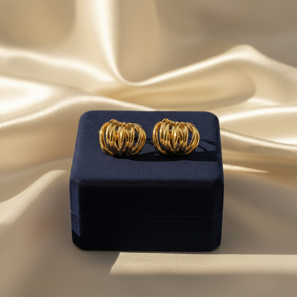 Gold Chunky Stud Earrings