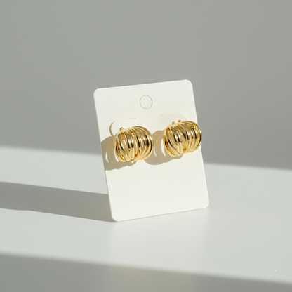 Gold Chunky Stud Earrings