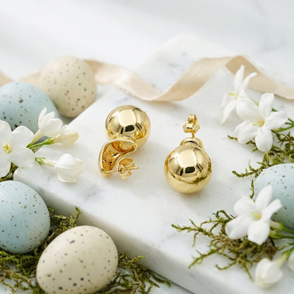 Celestial Gold Sphere Drop Earrings