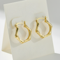 Geometric Gold Huggie Hoop Earrings