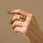 Gold Triple Band Open Ring