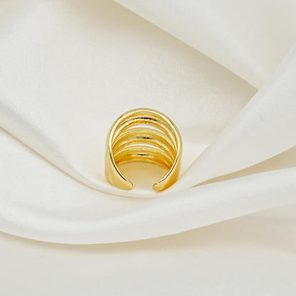 Gold Triple Band Open Ring