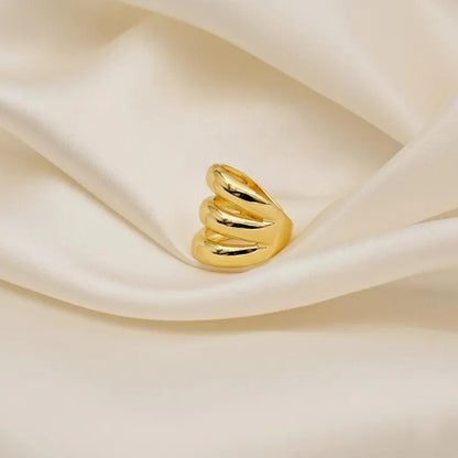 Gold Triple Band Open Ring