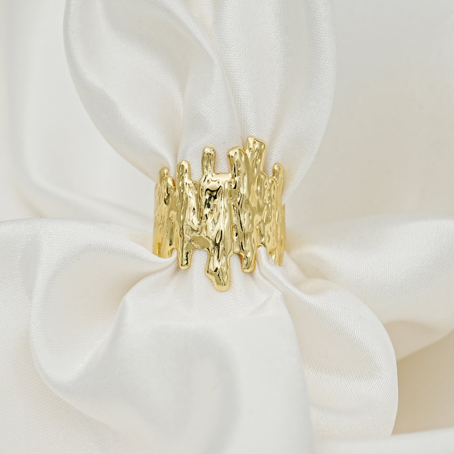 Gold Chunky Textured Ring