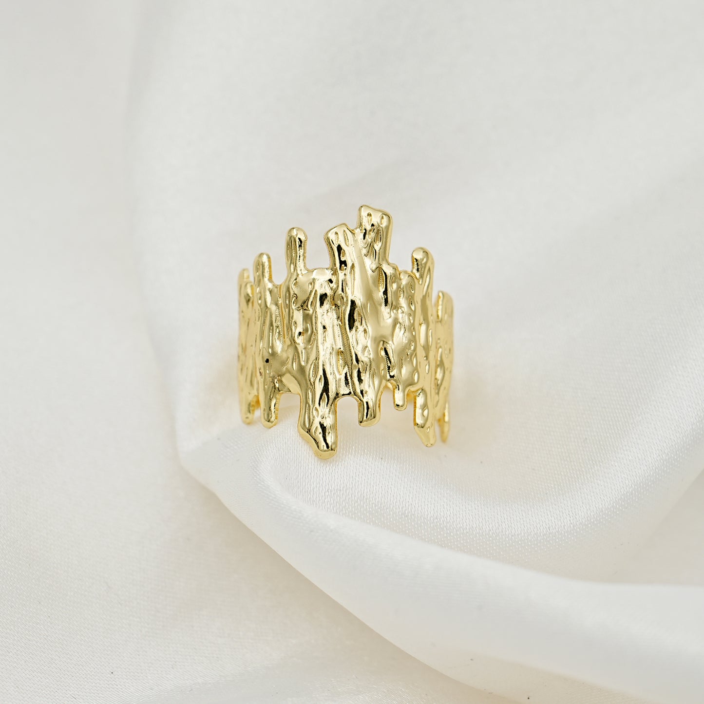 Gold Chunky Textured Ring