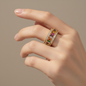 Multicolor Gemstone Band Ring