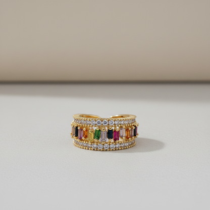 Multicolor Gemstone Band Ring