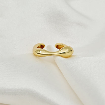 Gold Plated Wave Open Ring