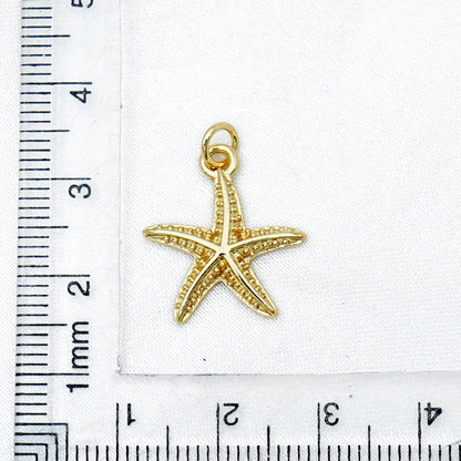 Gold Starfish Charm