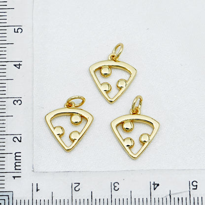 Gold Pizza Slice Charm – Playful Minimal Food Pendant