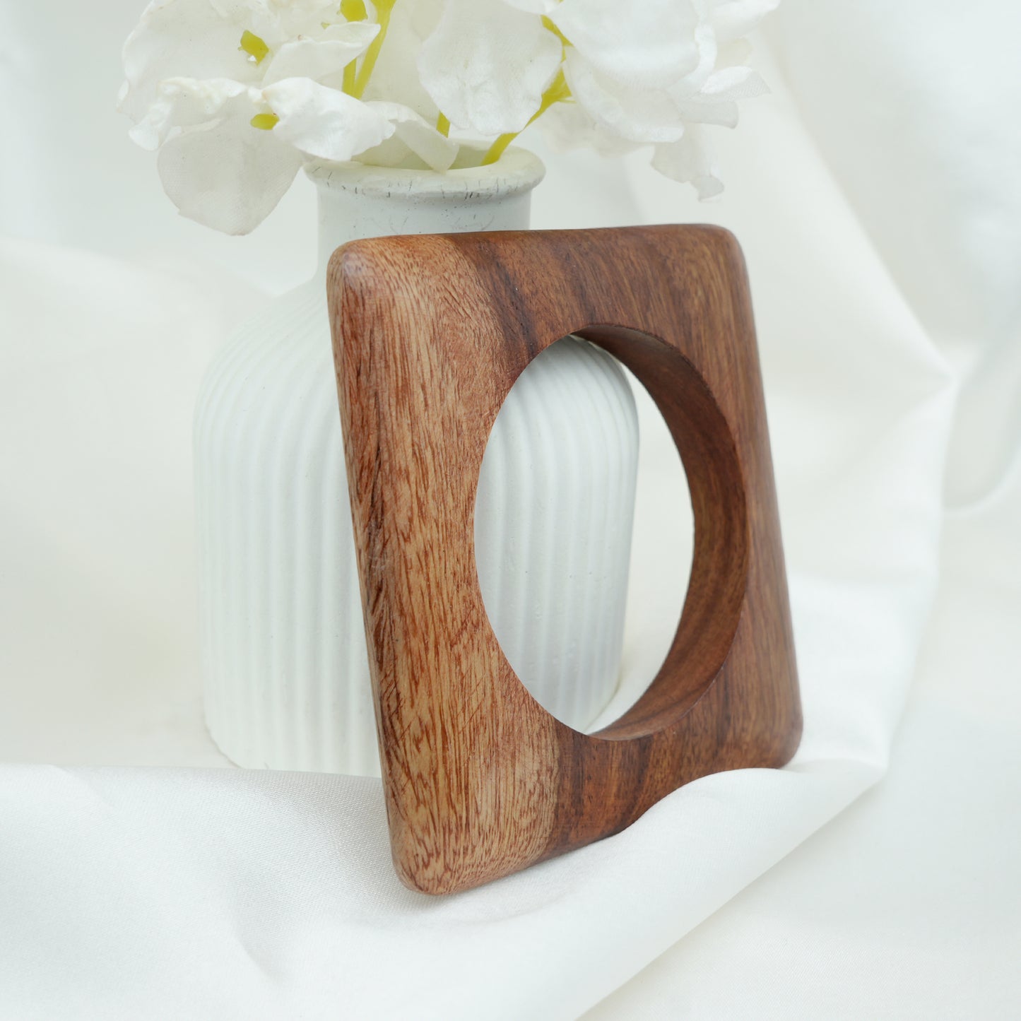 Bohemian Wooden Geometric Bangle