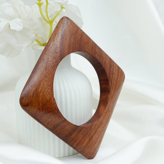 Bohemian Wooden Geometric Bangle