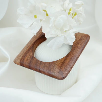 Bohemian Wooden Geometric Bangle