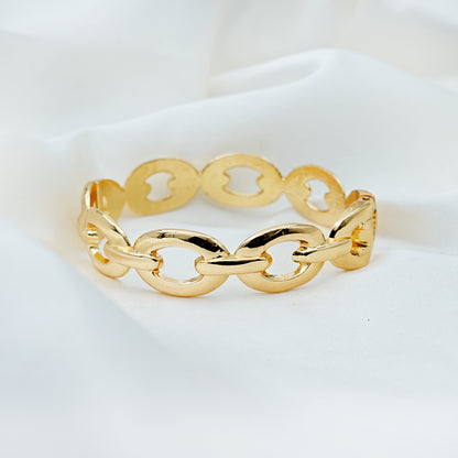 Luxe Gold Chain Link Bangle Bracelet