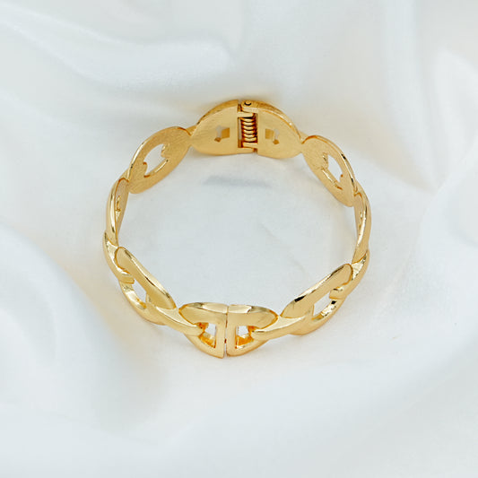 Luxe Gold Chain Link Bangle Bracelet