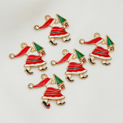 Enamel Santa Claus Charm