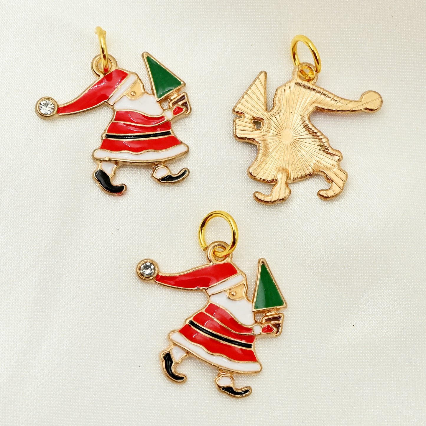 Enamel Santa Claus Charm