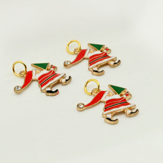 Enamel Santa Claus Charm