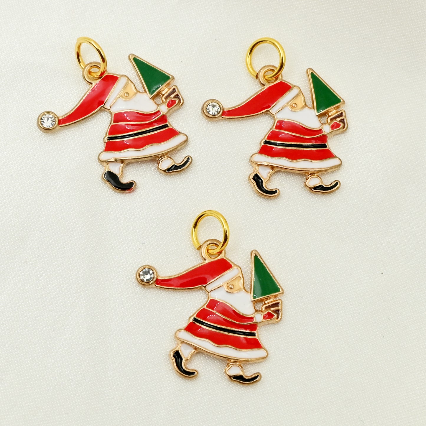 Enamel Santa Claus Charm