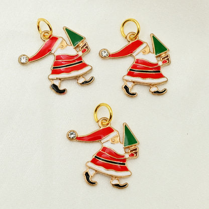 Enamel Santa Claus Charm