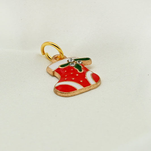 Enamel Christmas Socks Charms