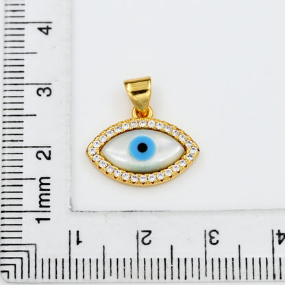 Evil Eye Charm with CZ Halo