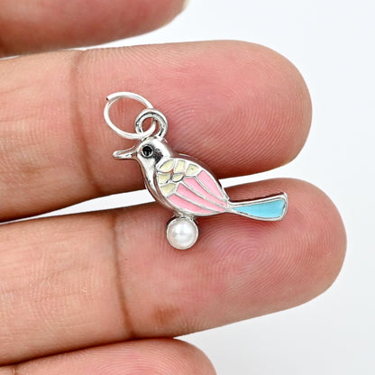 Enamel Bird Charm