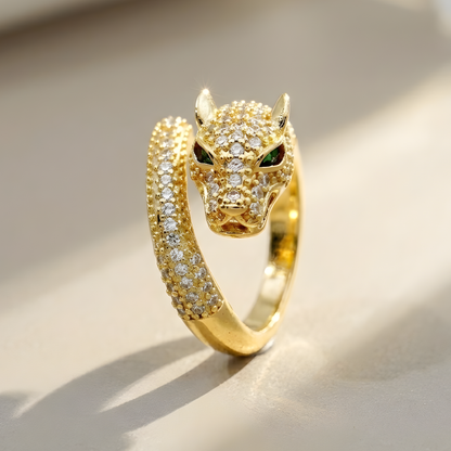 Moissanite Diamond Panther Ring