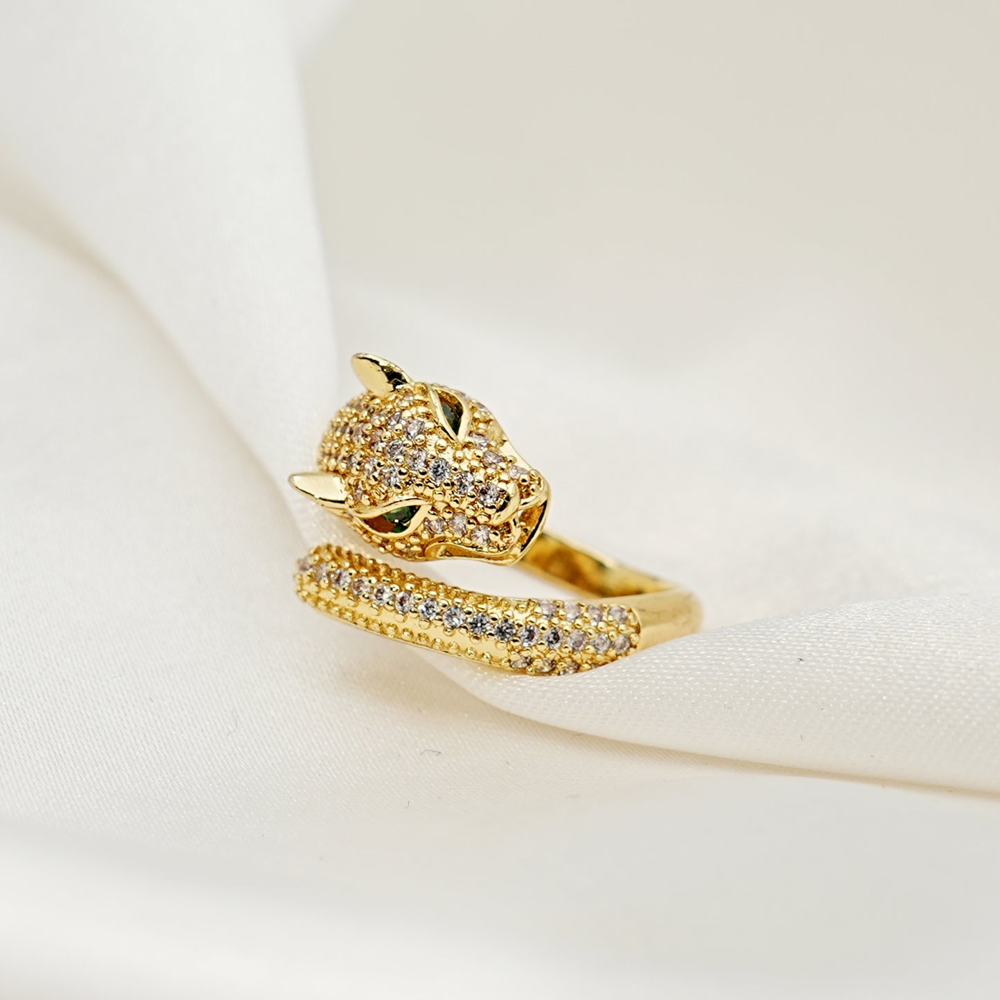 Moissanite Diamond Panther Ring
