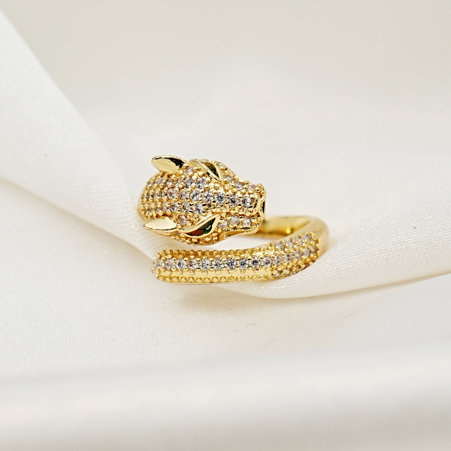 Moissanite Diamond Panther Ring