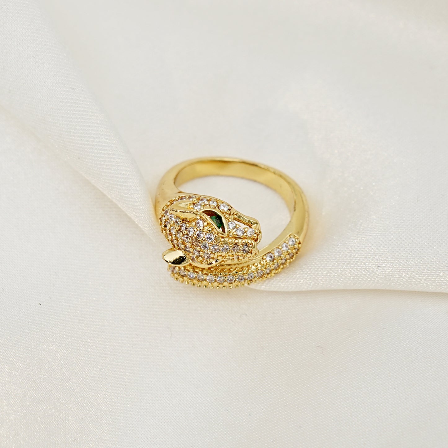 Moissanite Diamond Panther Ring