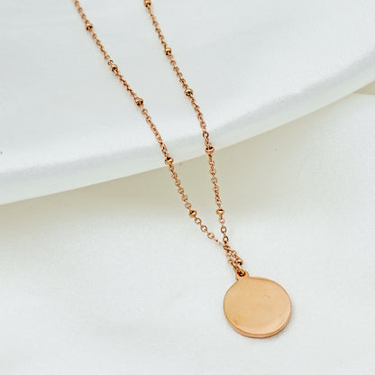 Rose Gold Star Medallion Necklace
