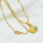 Shell Evil Eye Pendant Necklace