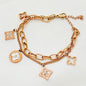 Clover Charm Chain Bracelet