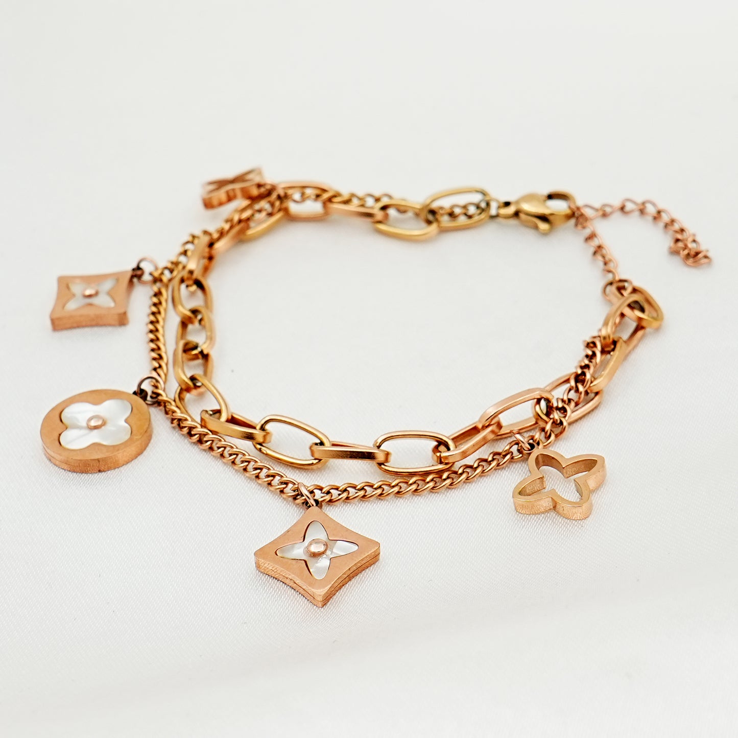 Clover Charm Chain Bracelet