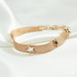 Rose Gold Mesh Star Charm Bracelet