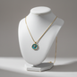 Yellow Gold Ocean Cross Medallion Necklace