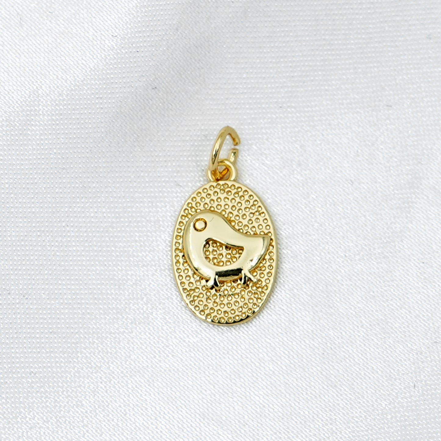 Gold Animal Oval Charm For Bracelet Necklace