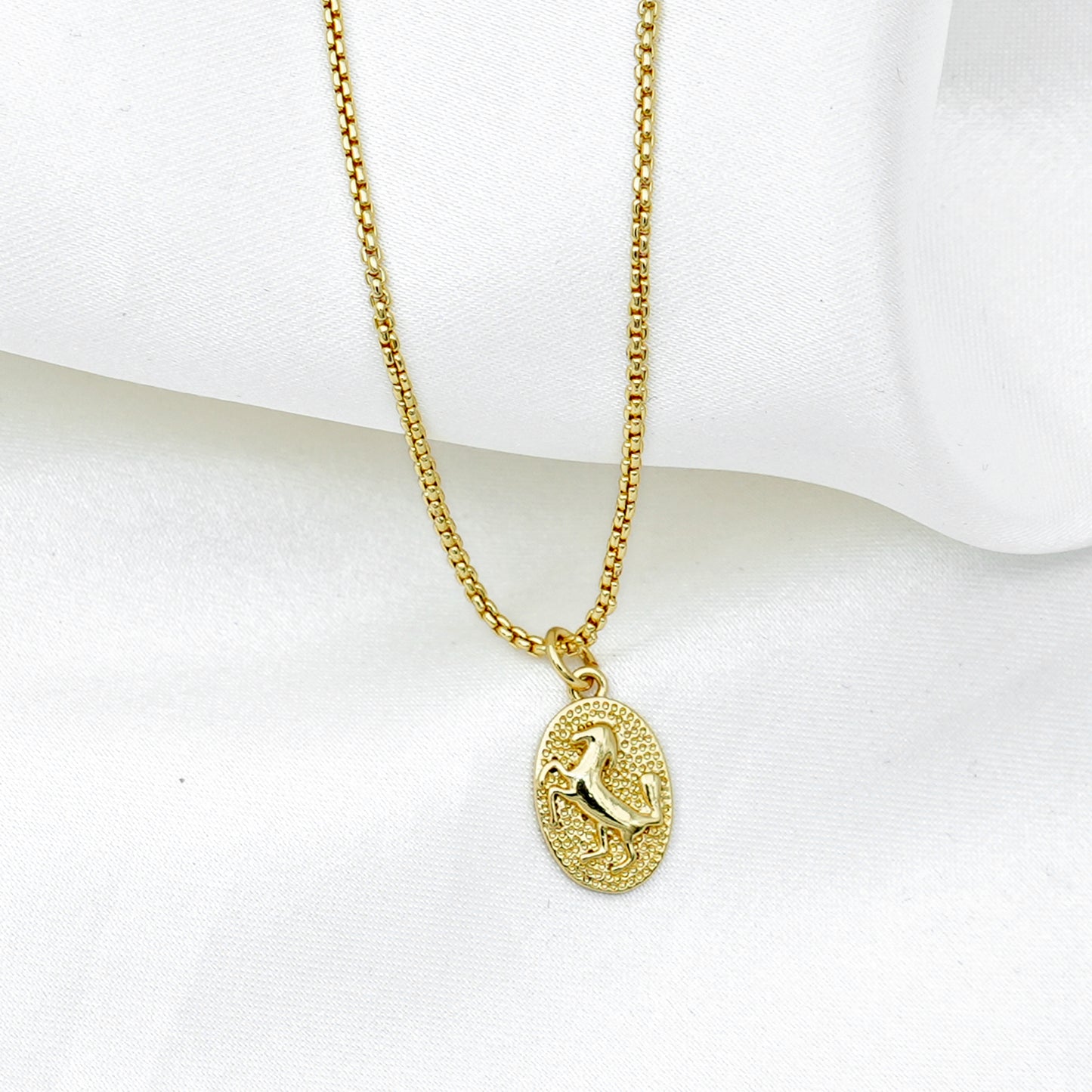 Gold Animal Oval Charm For Bracelet Necklace