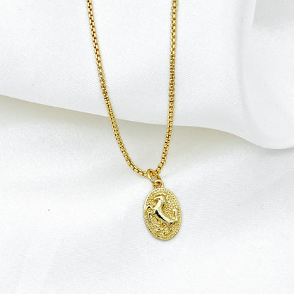 Gold Animal Oval Charm For Bracelet Necklace