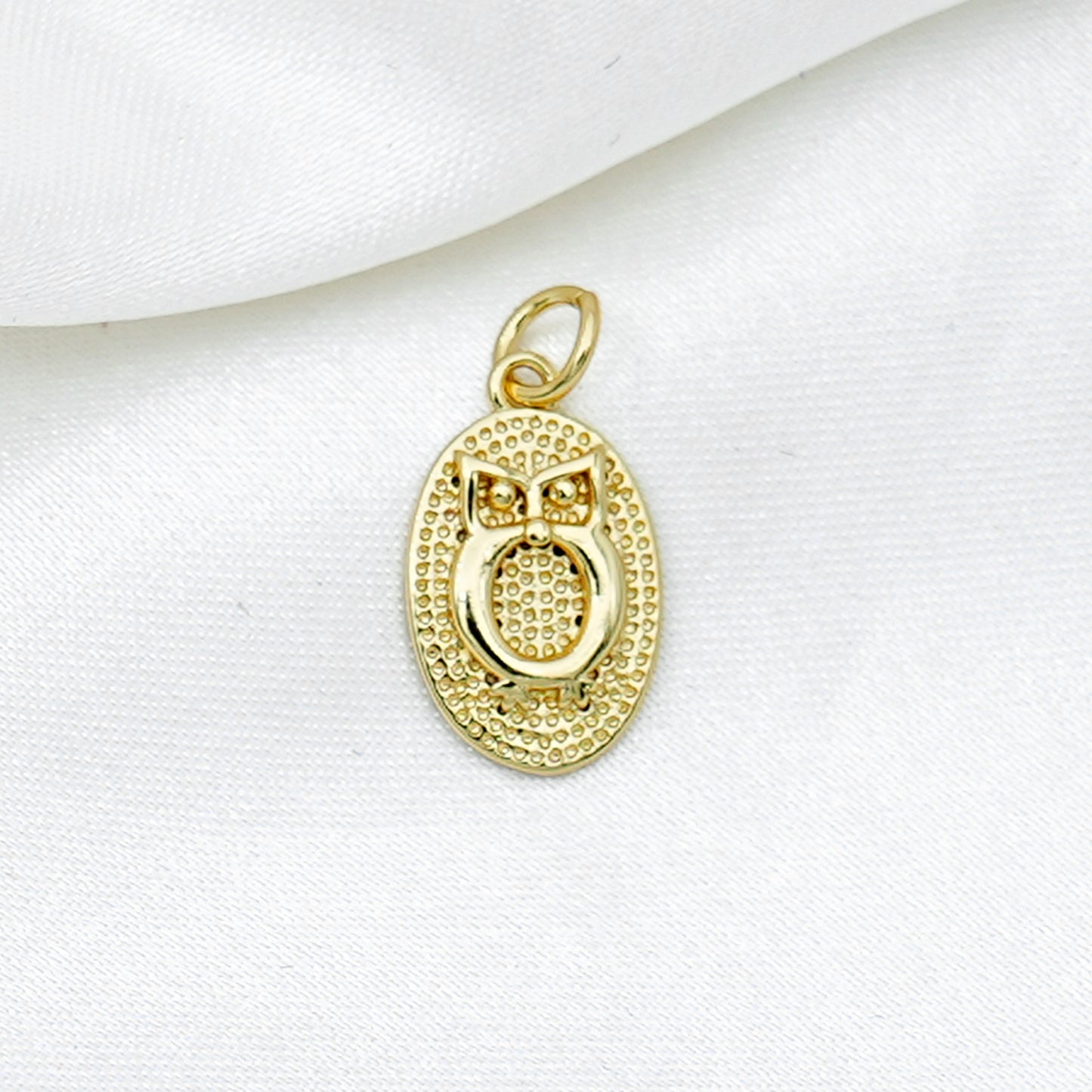 Gold Animal Oval Charm For Bracelet Necklace